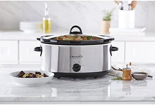 Crock-Pot 7 Quart Oval Manual Slow Cooker – Stainless Steel - D64 | Collection Clover View - 1U6C