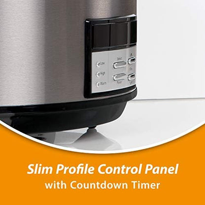 Crock-Pot 8 Quart Programmable Slow Cooker with Auto Warm - H5D | Edition Maple Hollow - 48WP