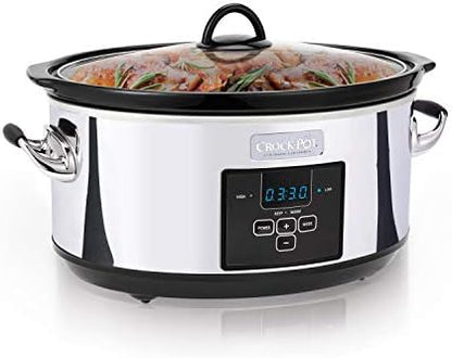 Crock-Pot 7 Quart Programmable Slow Cooker – Polished Platinum - BCU | Signature Clover Prairie - SBD2