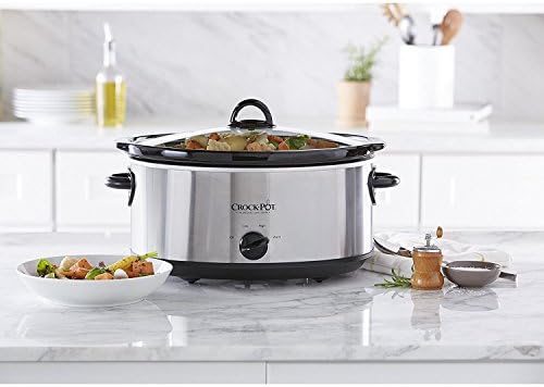 Crock-Pot 7 Quart Oval Manual Slow Cooker – Stainless Steel - D64 | Collection Clover View - 1U6C