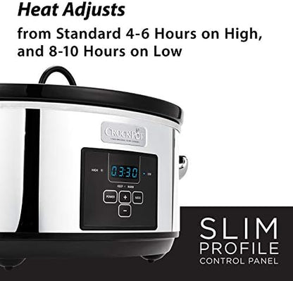 Crock-Pot 7 Quart Programmable Slow Cooker – Polished Platinum - BCU | Signature Clover Prairie - SBD2