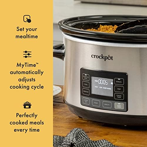 Crock-Pot 7 Quart Portable Programmable Slow Cooker with Timer - M5R | Collection Stone Stone - NQ7H