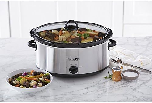 Crock-Pot 7 Quart Oval Manual Slow Cooker – Stainless Steel - D64 | Collection Clover View - 1U6C