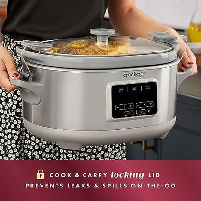 Crock-Pot 7 Quart Programmable Cook & Carry Slow Cooker - 366 | Select Moonlit Harbor - 3U0T