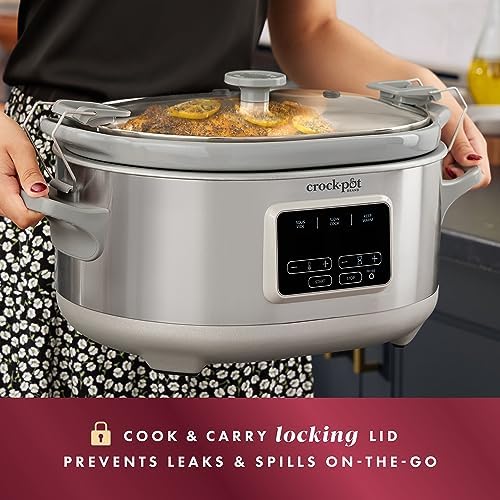 Crock-Pot 7 Quart Programmable Cook & Carry Slow Cooker - 366 | Select Moonlit Harbor - 3U0T