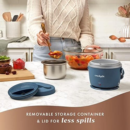Crock-Pot Electric Lunch Box Food Warmer 20oz – Faded Blue - QBI | Collection Amber Path - KRFY