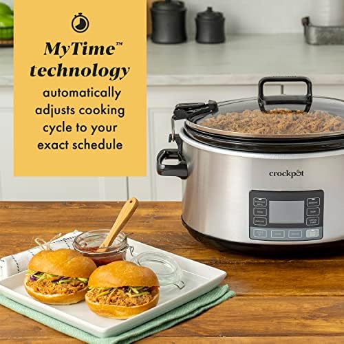 Crock-Pot 7 Quart Portable Programmable Slow Cooker with Timer - M5R | Collection Stone Stone - NQ7H