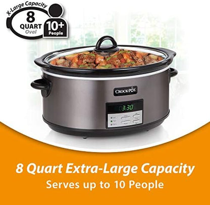 Crock-Pot 8 Quart Programmable Slow Cooker with Auto Warm - H5D | Edition Maple Hollow - 48WP