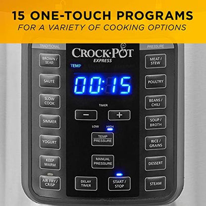 Crock-Pot Express Crisp 8 Quart 10-in-1 Pressure Cooker - M1H | Select Rose Path - SG69