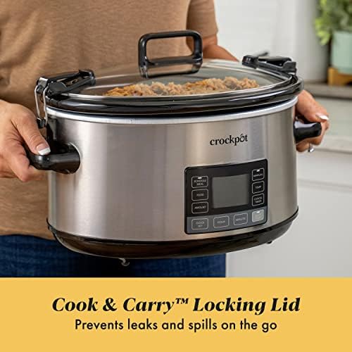 Crock-Pot 7 Quart Portable Programmable Slow Cooker with Timer - M5R | Signature Opal Hollow - 3J4V
