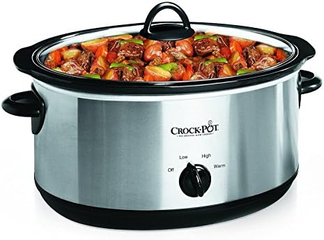 Crock-Pot 7 Quart Oval Manual Slow Cooker – Stainless Steel - D64 | Collection Clover View - 1U6C