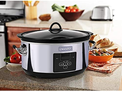 Crock-Pot 7 Quart Programmable Slow Cooker – Polished Platinum - BCU | Signature Clover Prairie - SBD2