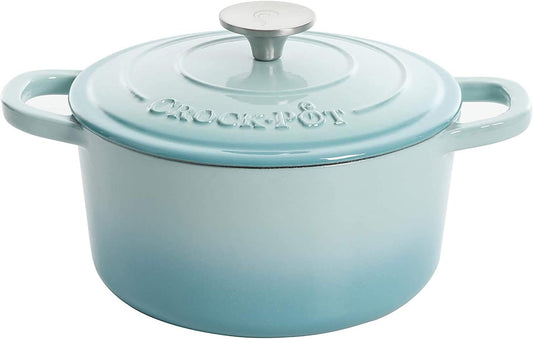 Crock-Pot 3 Quart Enameled Cast Iron Dutch Oven – Aqua - X86 | Edition Forest Market - DZ5Z