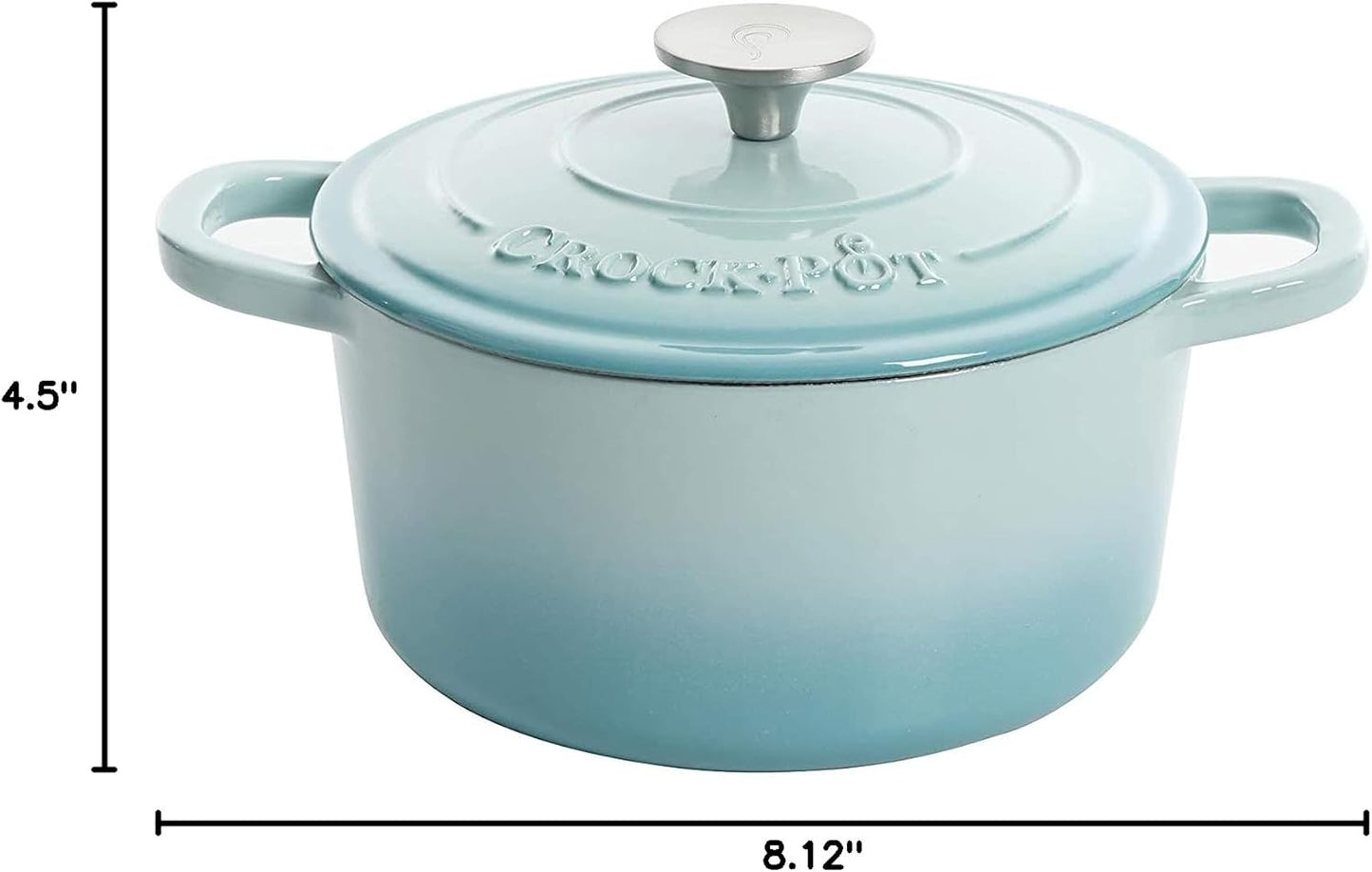 Crock-Pot 3 Quart Enameled Cast Iron Dutch Oven – Aqua - X86 | Collection Autumn Hollow - GPL5