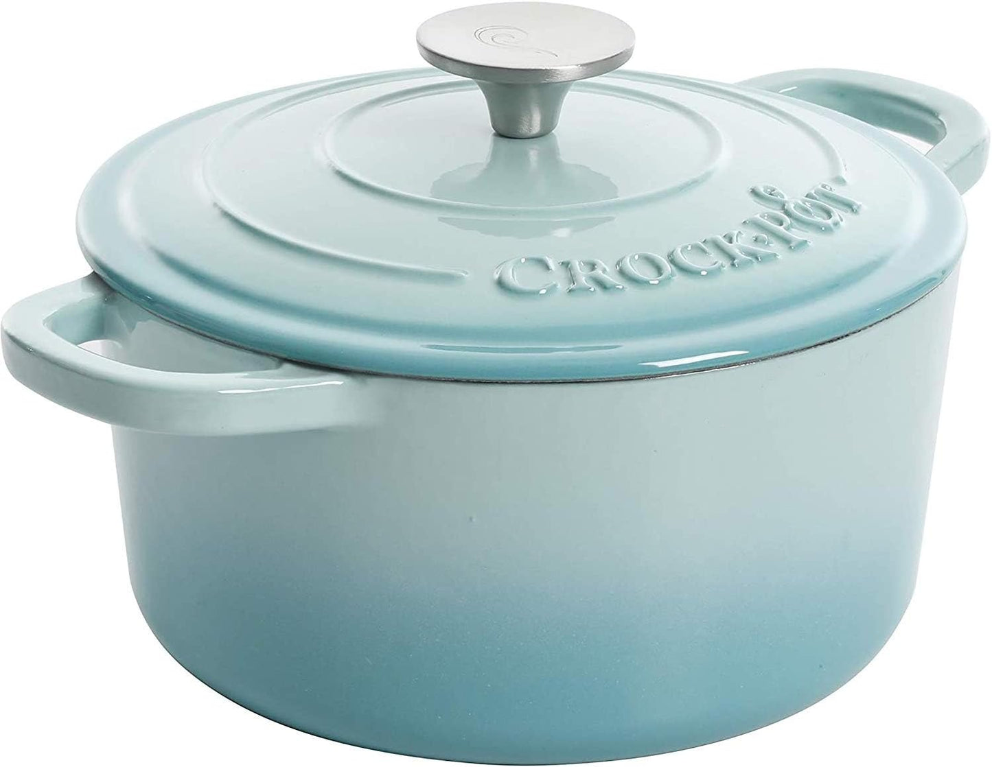 Crock-Pot 3 Quart Enameled Cast Iron Dutch Oven – Aqua - X86 | Edition Forest Market - DZ5Z